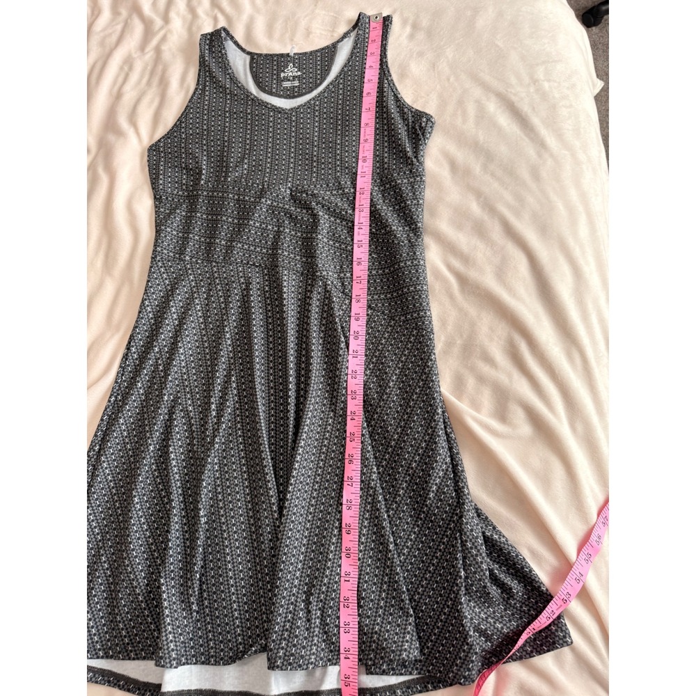 Prana Womens Grey Geometric Print Sleeveless Fit and Flare Athletic Dress Small - Picture 9 of 9